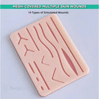 Silicone suturing pad training kit close-up