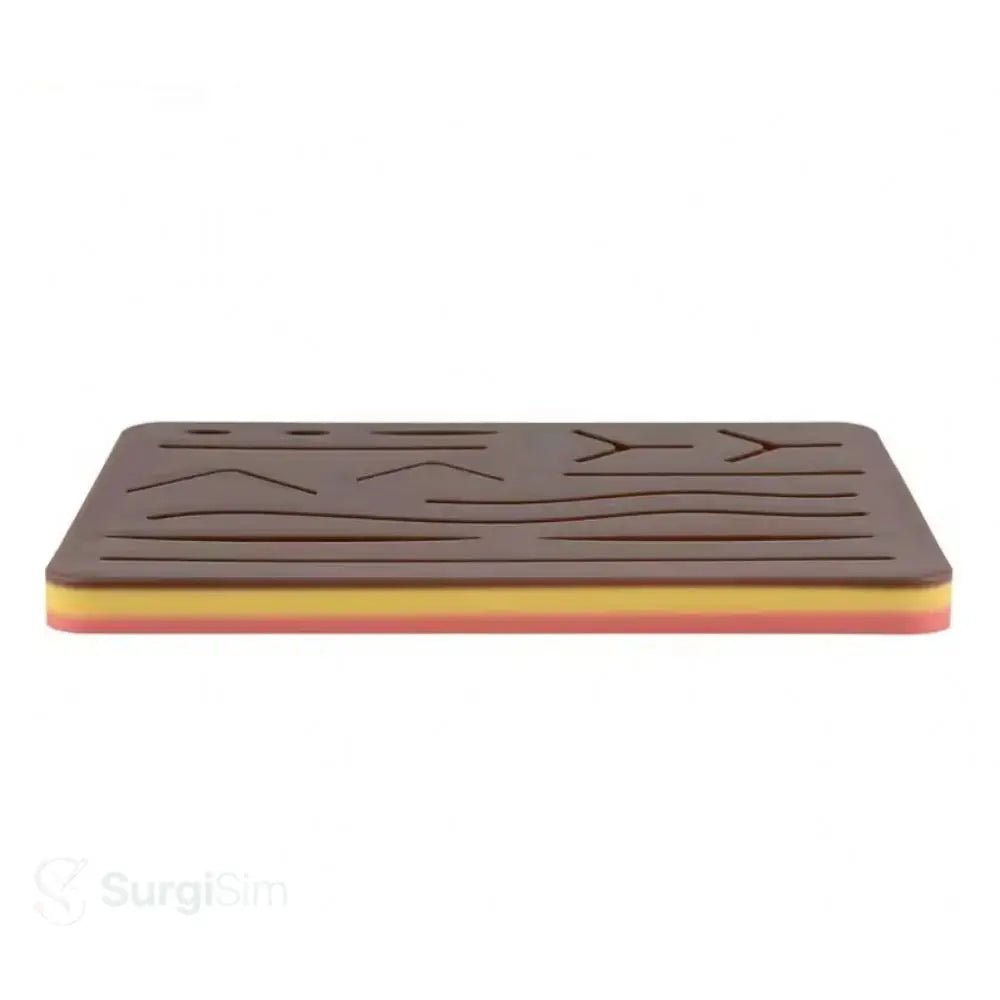 Clinical skills suturing pad close-up black silicone