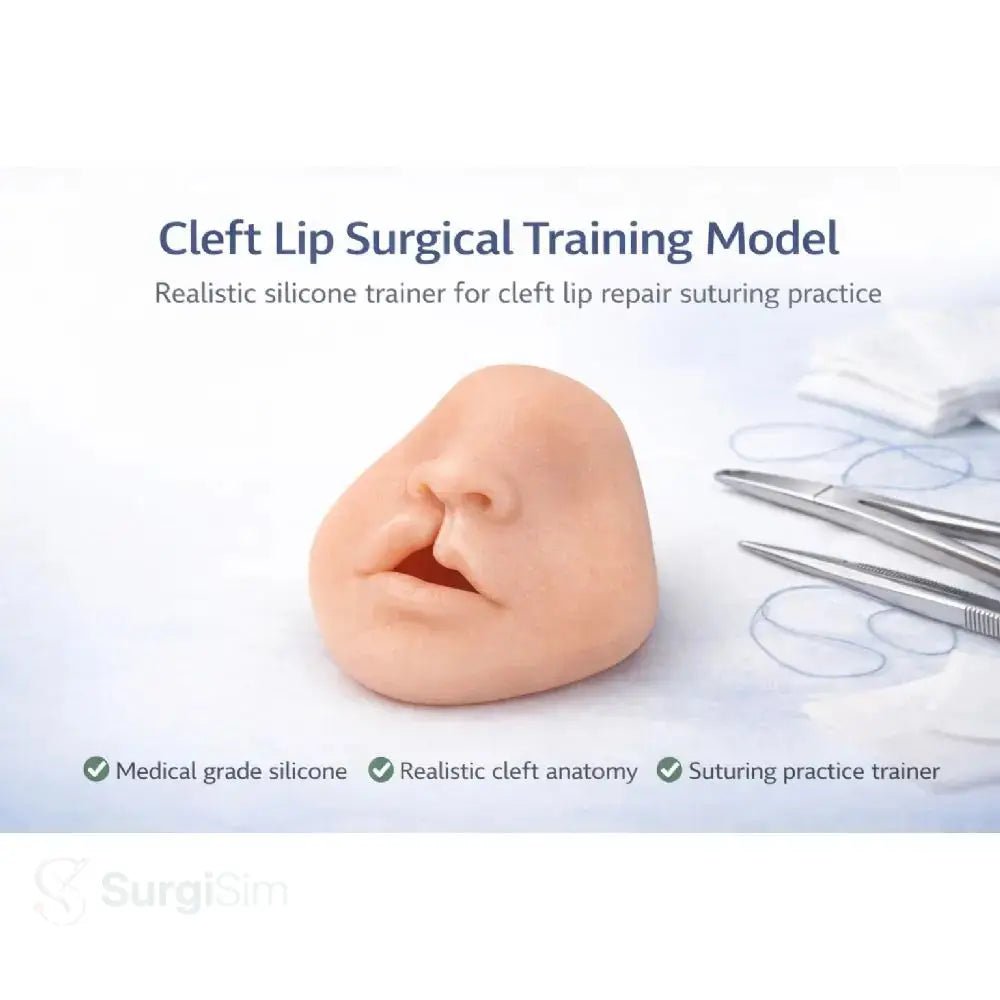Cleft Lip Surgical Suturing Training Model | Silicone Cleft Lip Repair Practice Simulator - Suture Training Pad