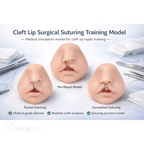 Cleft Lip Surgical Suturing Training Model | Silicone Cleft Lip Repair Practice Simulator - Suture Training Pad