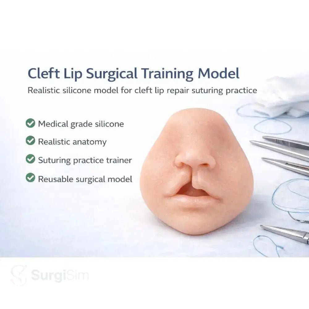 Cleft Lip Surgical Suturing Training Model | Silicone Cleft Lip Repair Practice Simulator - Suture Training Pad