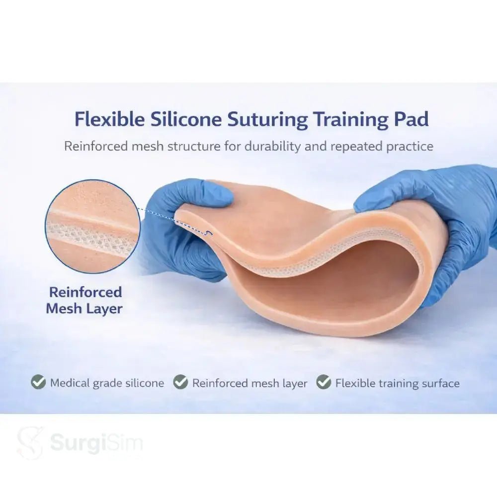 Facial Suturing Training Model | Silicone Face Suture Practice Pad for Surgical Skills Training - Suture Training Pad