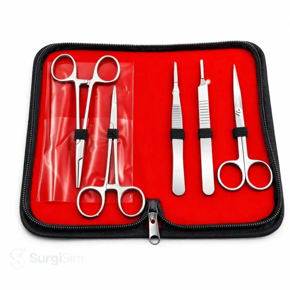 Complete suturing training set with carry case