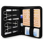 Professional suturing practice kit with 3-layer silicone pad