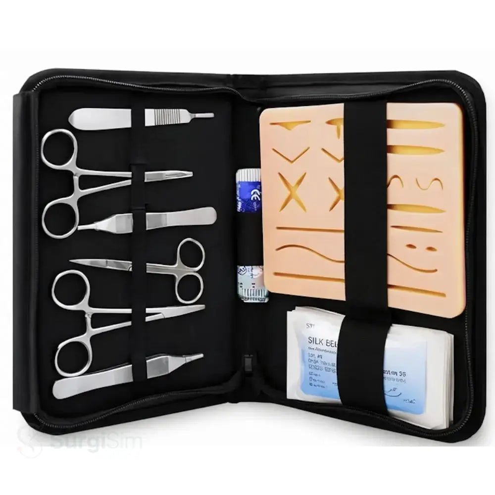 Professional suturing practice kit with 3-layer silicone pad