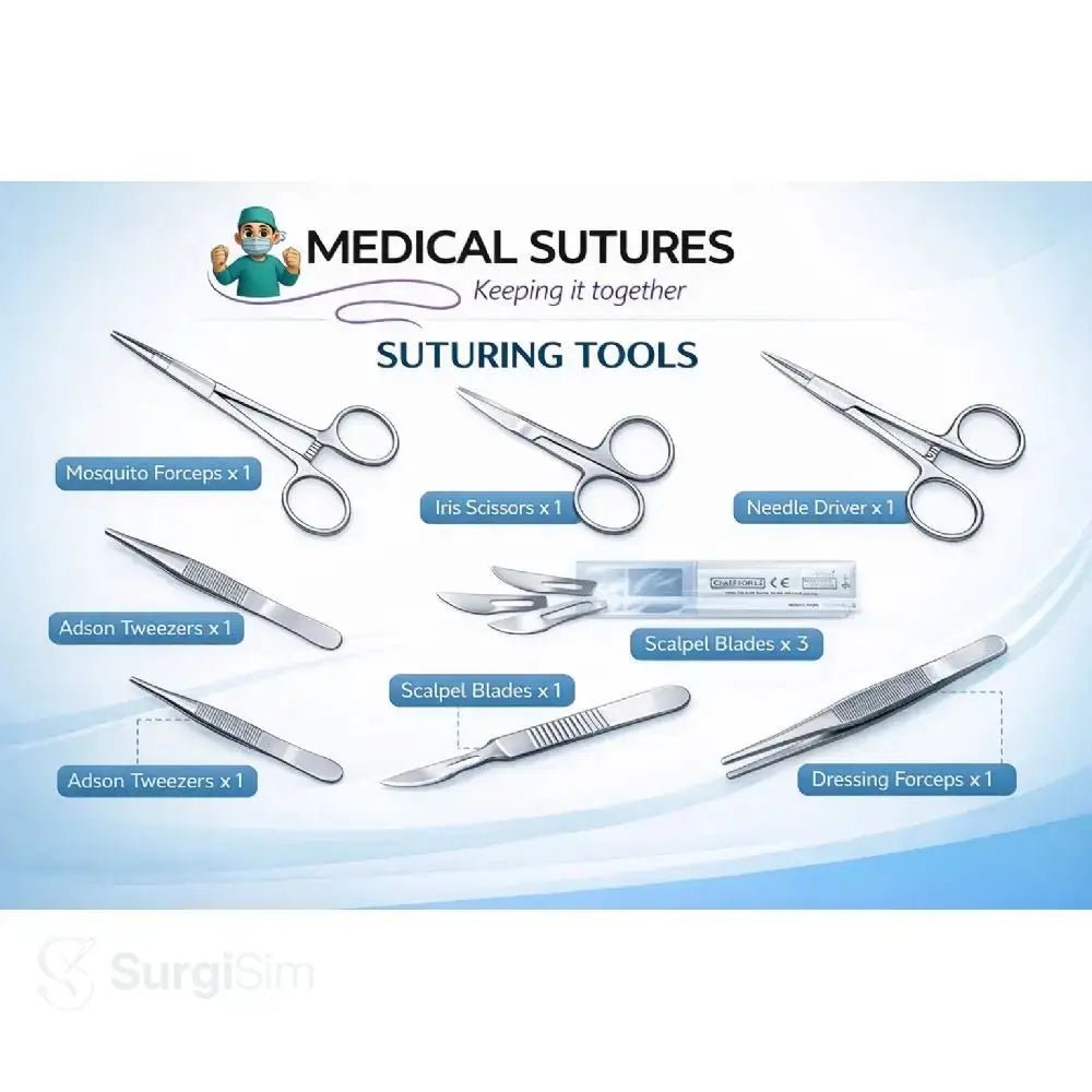 3-layer suturing pad training kit close-up