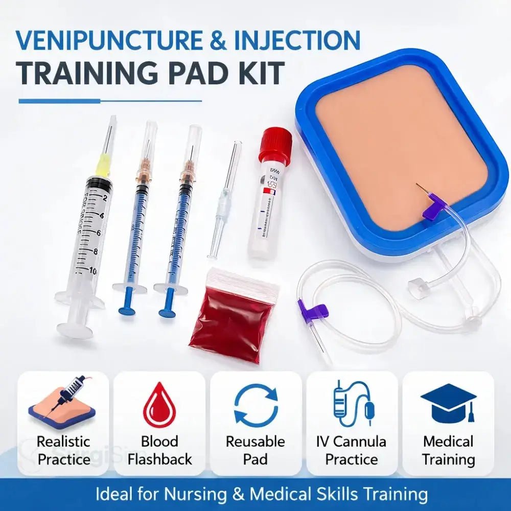 Simulated Skin IV Injection & Venipuncture Training Pad | Phlebotomy Practice Model - Injection, IV & Venipuncture Training Models