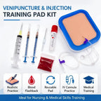 Simulated Skin IV Injection & Venipuncture Training Pad | Phlebotomy Practice Model - Injection, IV & Venipuncture Training Models