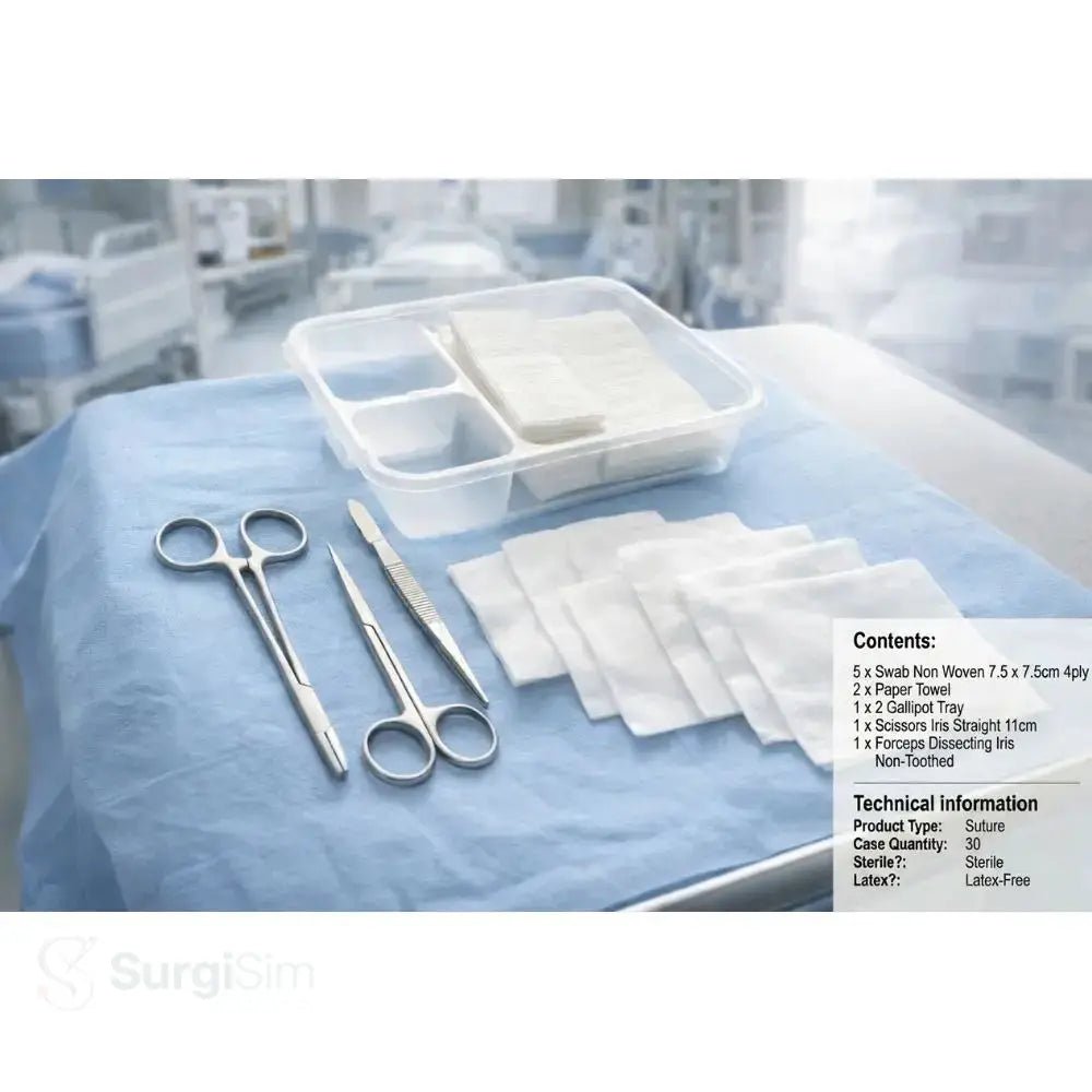Sterile minor surgery suture pack silver fine