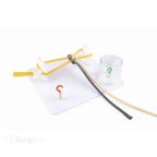 Surgical knot tying practice kit with cords and hooks