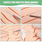 Surgical suturing practice pad close-up 14 wounds