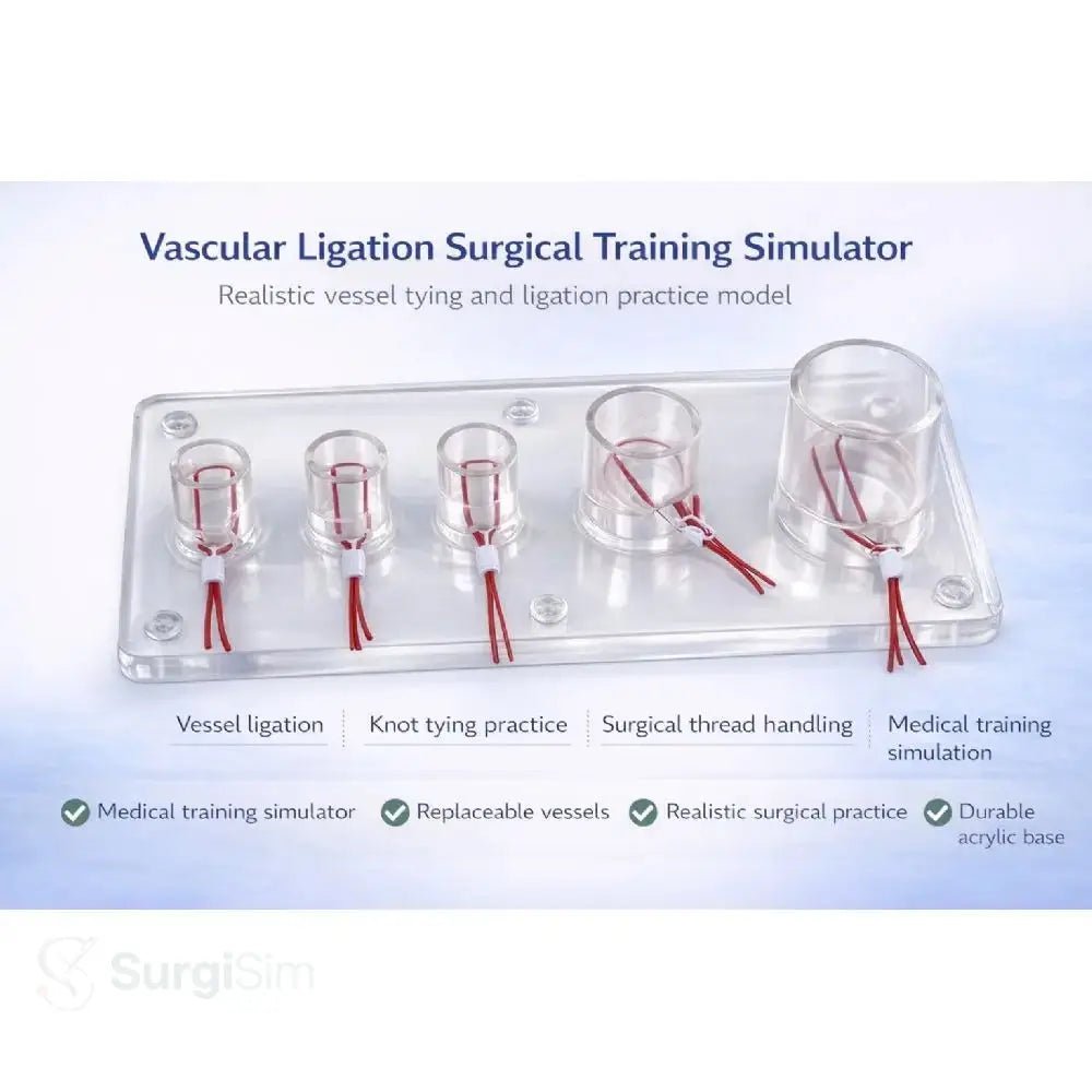 Vascular Ligation Training Simulator | Surgical Vessel Ligation Practice Model - Surgical Knot - Tying Trainers