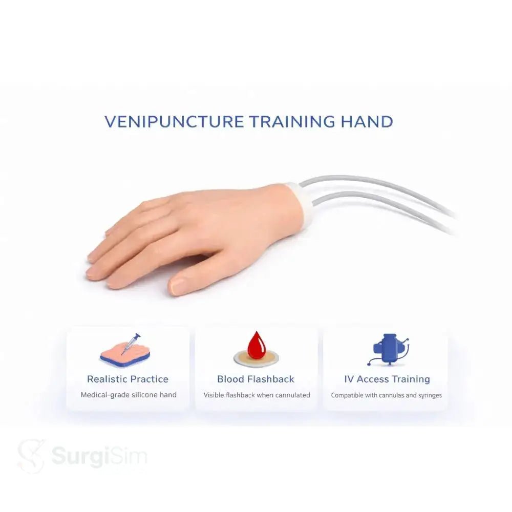Venipuncture training hand